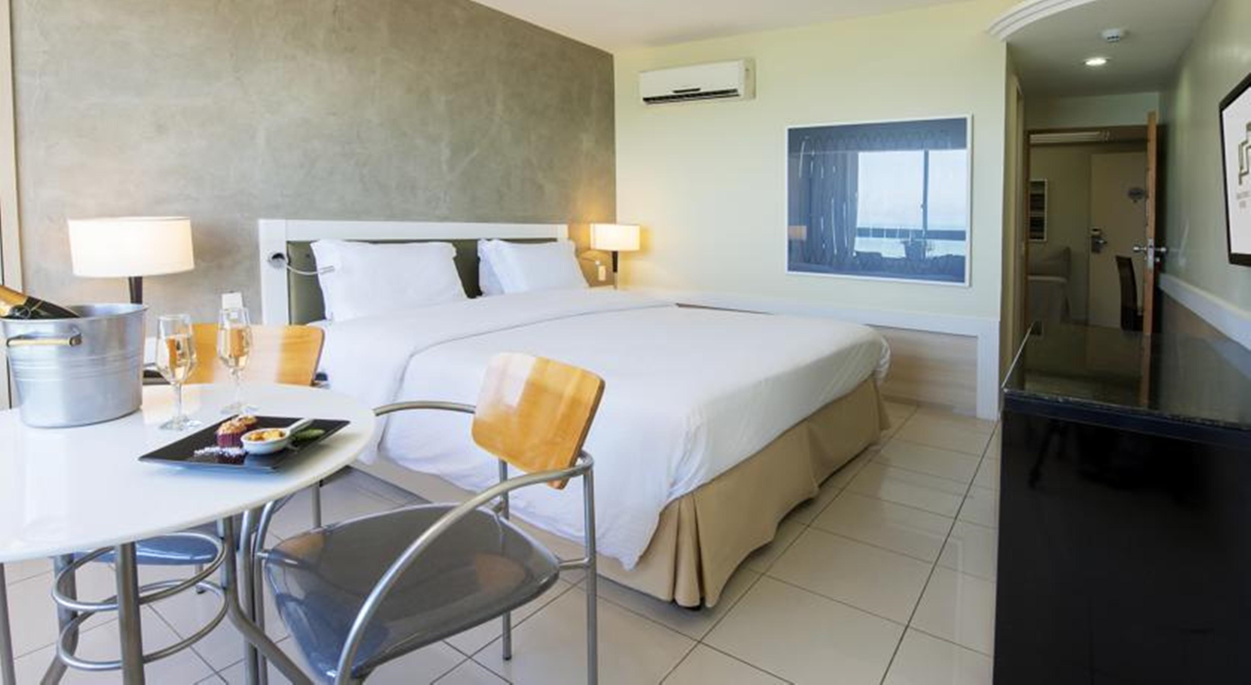 Seara Praia Hotel ฟอร์ตาเลซา ภายนอก รูปภาพ A room at the hotel