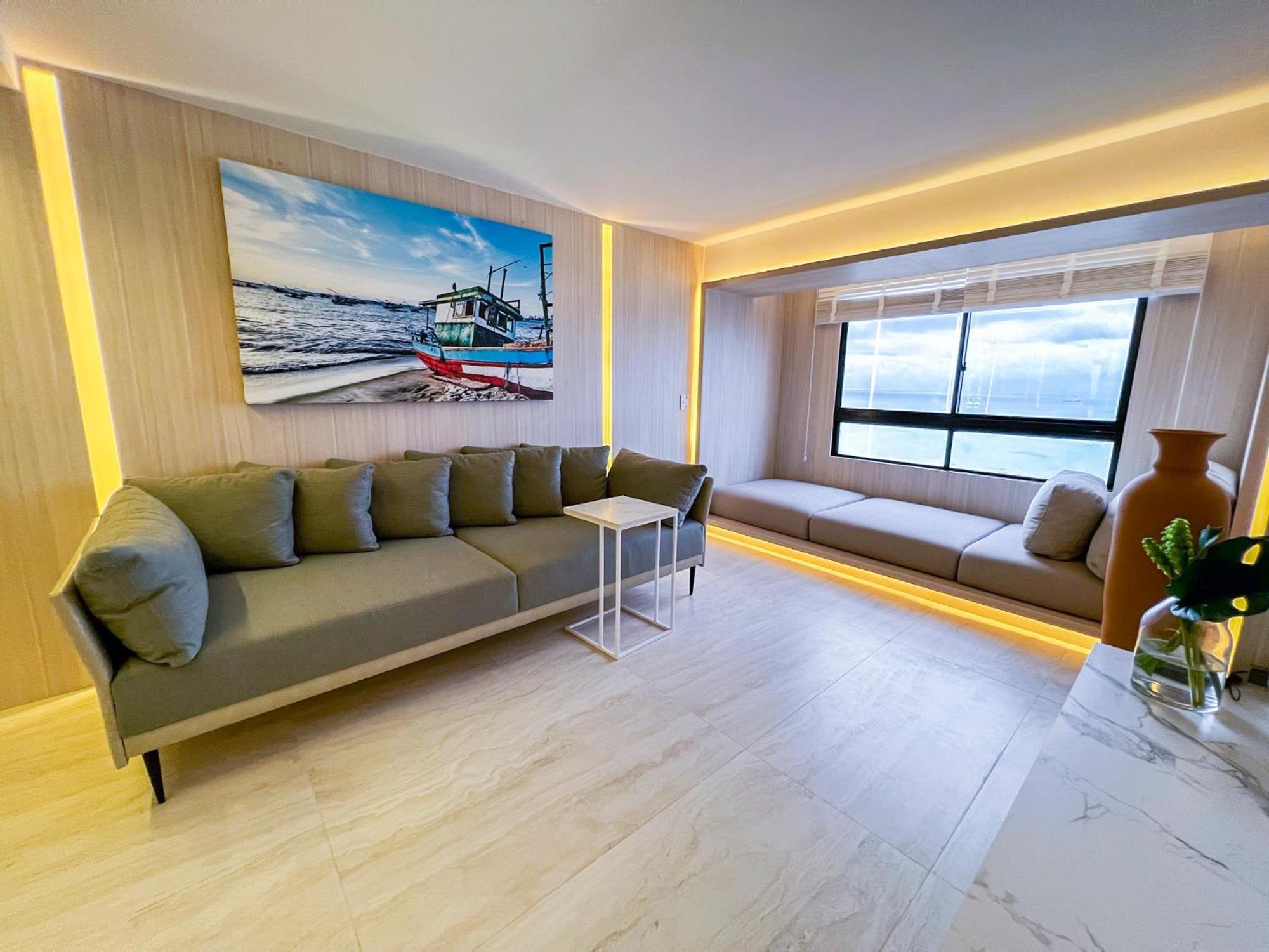 Seara Praia Hotel ฟอร์ตาเลซา ภายนอก รูปภาพ The interior of the lounge